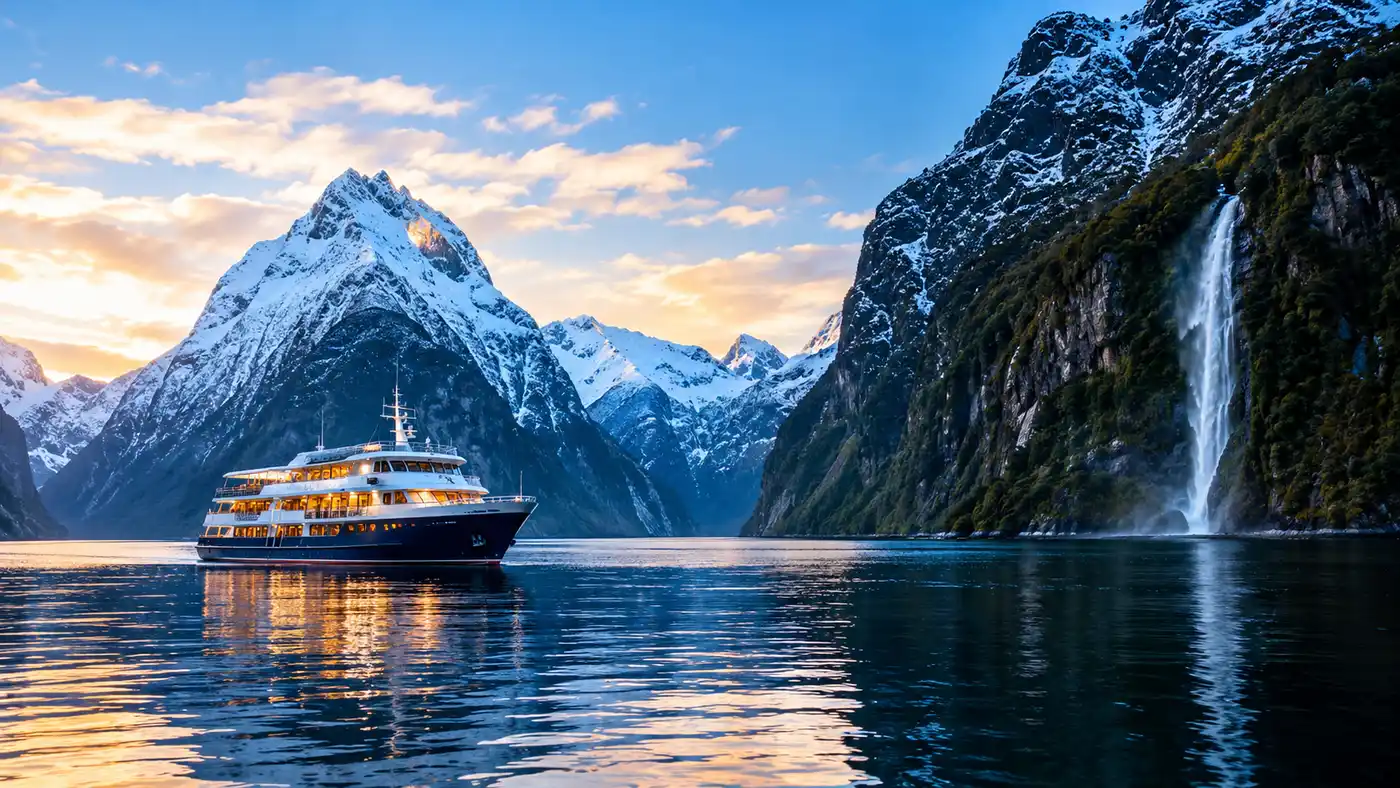 Milford Sound Overnight Cruise in Winter